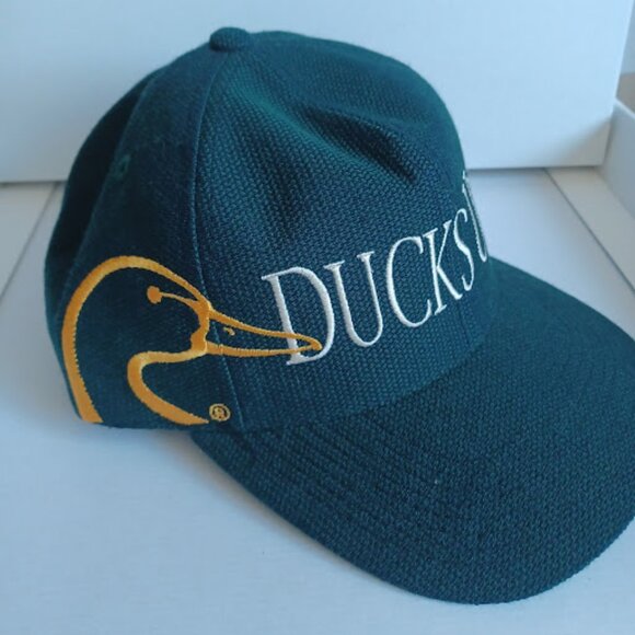 Ducks Unlimited Textured, Knit, Snapback, Hat, Cap, Embroidered, Vintage, '90s - Picture 1 of 7